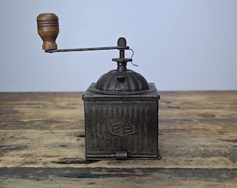 PB Italy Vintage Coffee Grinder Fratelli Bertoldo Metal Dome Top Mill 1950s Rare