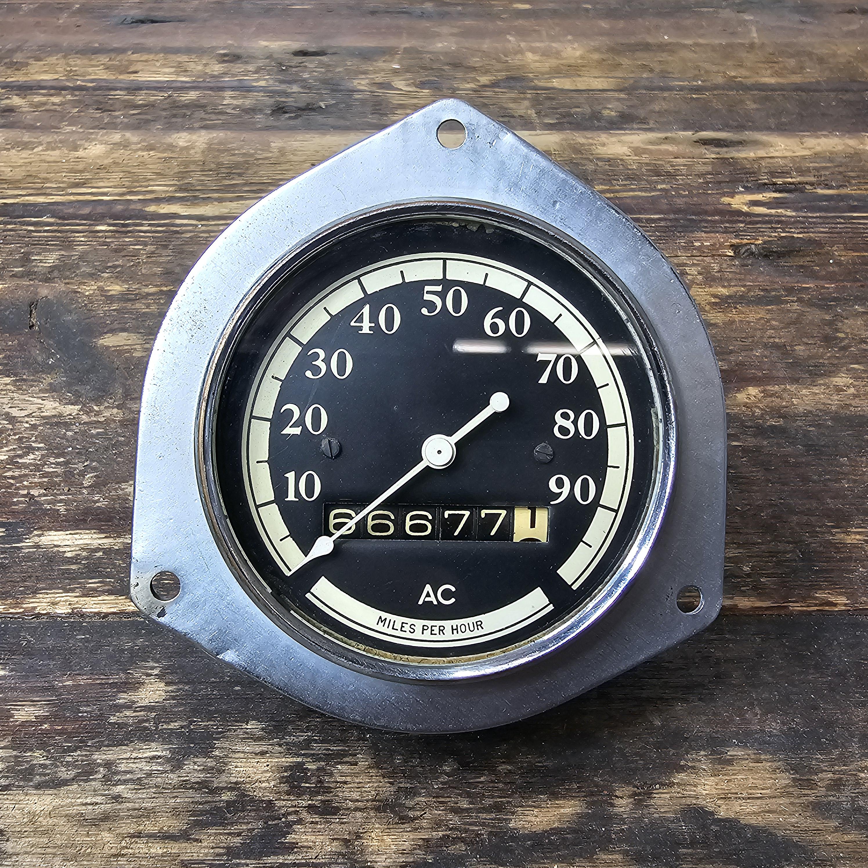 Antique AC Spark Plug Co Speedometer 0-90 MPH 1930s~1940s - Etsy