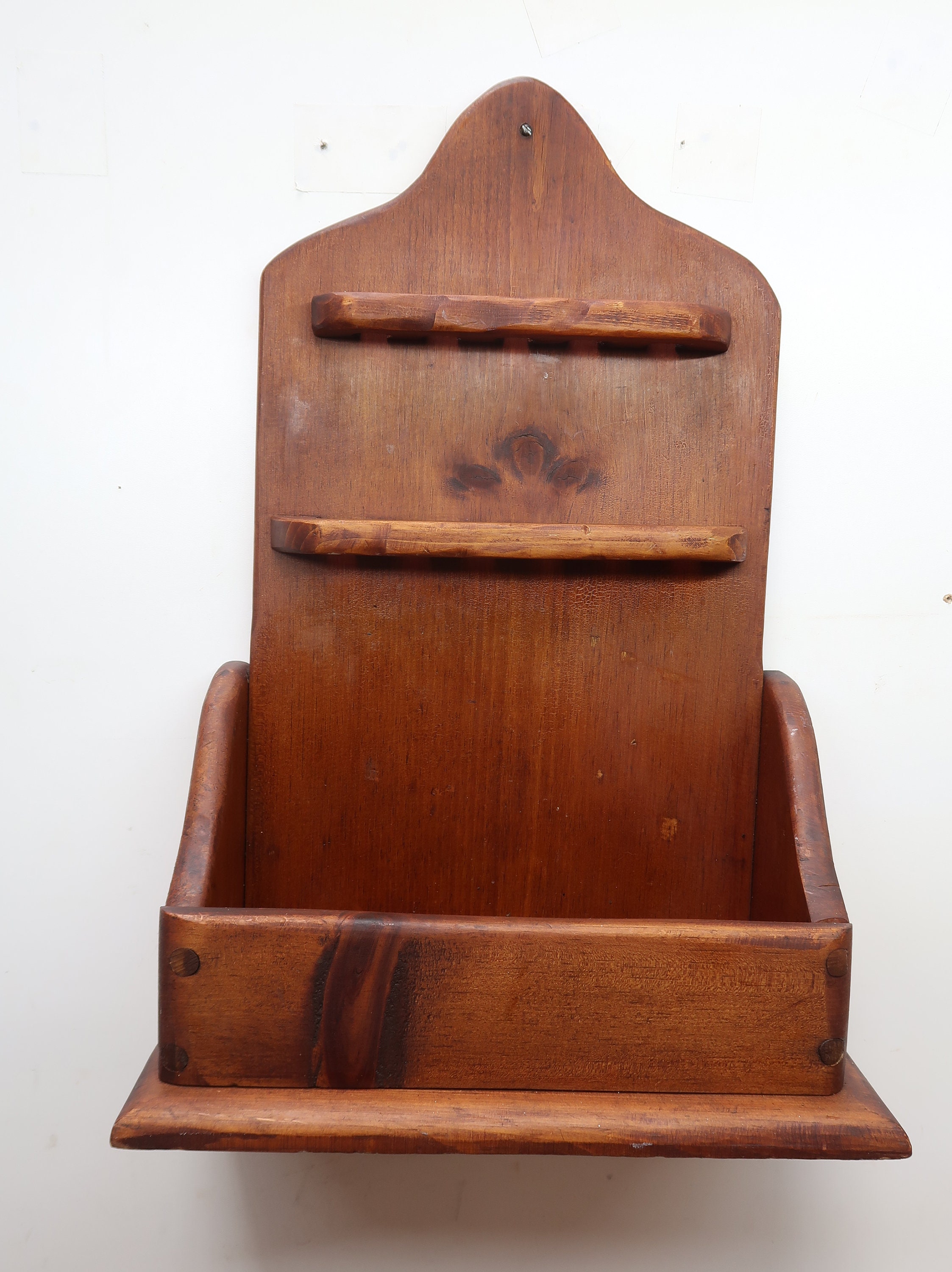 Antique Handcrafted Wooden Wall Mount Pipe Rack Holder Stand Etsy