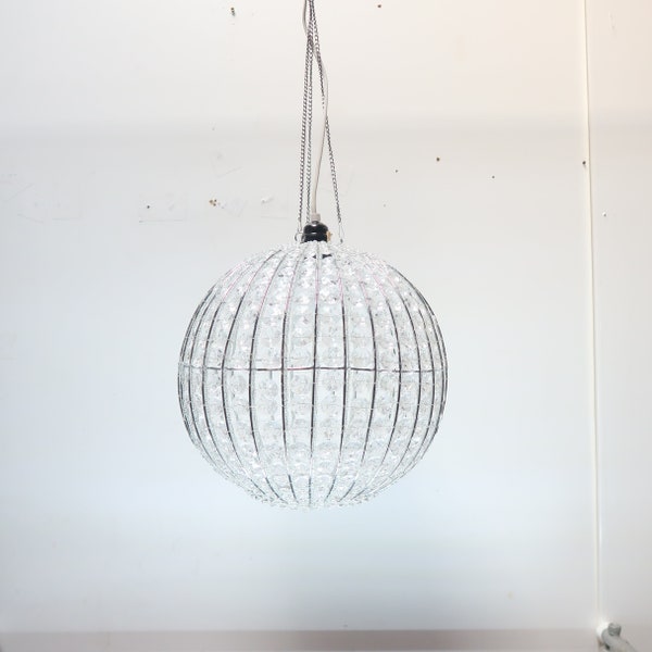 Faceted Beads Globe Pendant Light Dia 14" x 14"