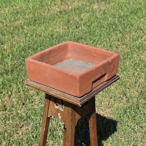 Vintage Toscana Terracotta Bonsai Planter Pot Square Succulent Cachepot