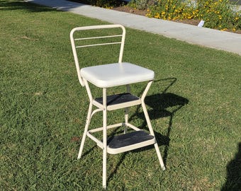 Vintage Kitchen Step Stool, Cosco Kitchen Stool With Fold up Seat, Mid ...