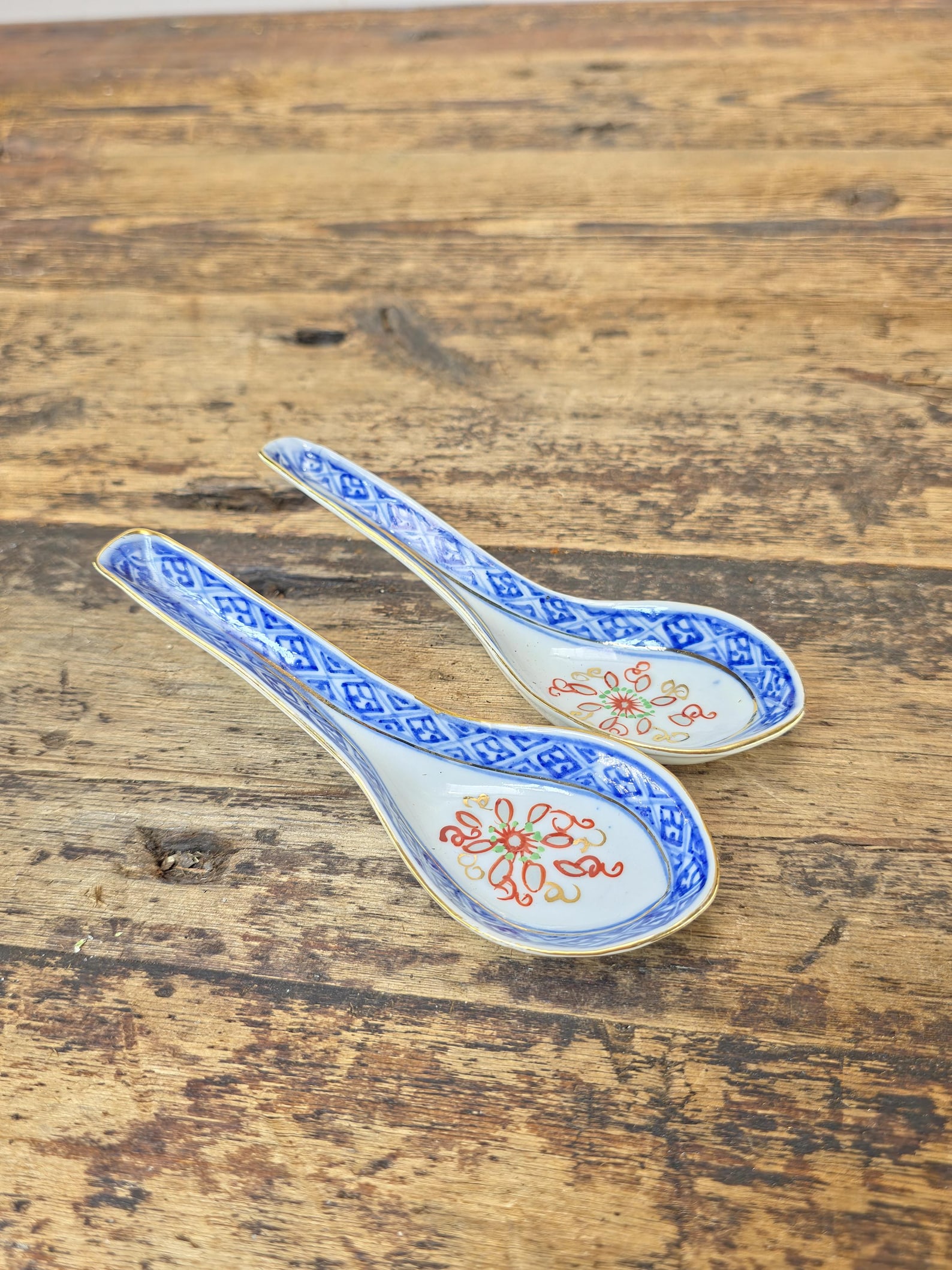 Vintage Porcelain Ramen Spoons Set | Etsy