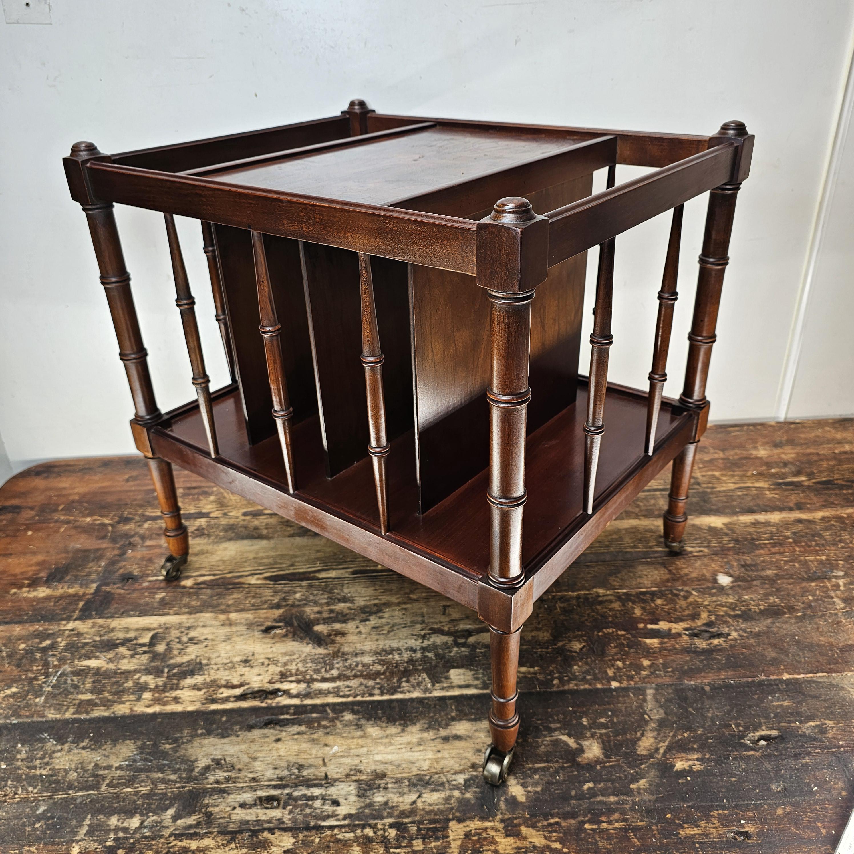 Vintage Hekman Bamboo-style Mahogany Magazine Rack/side Table - Etsy
