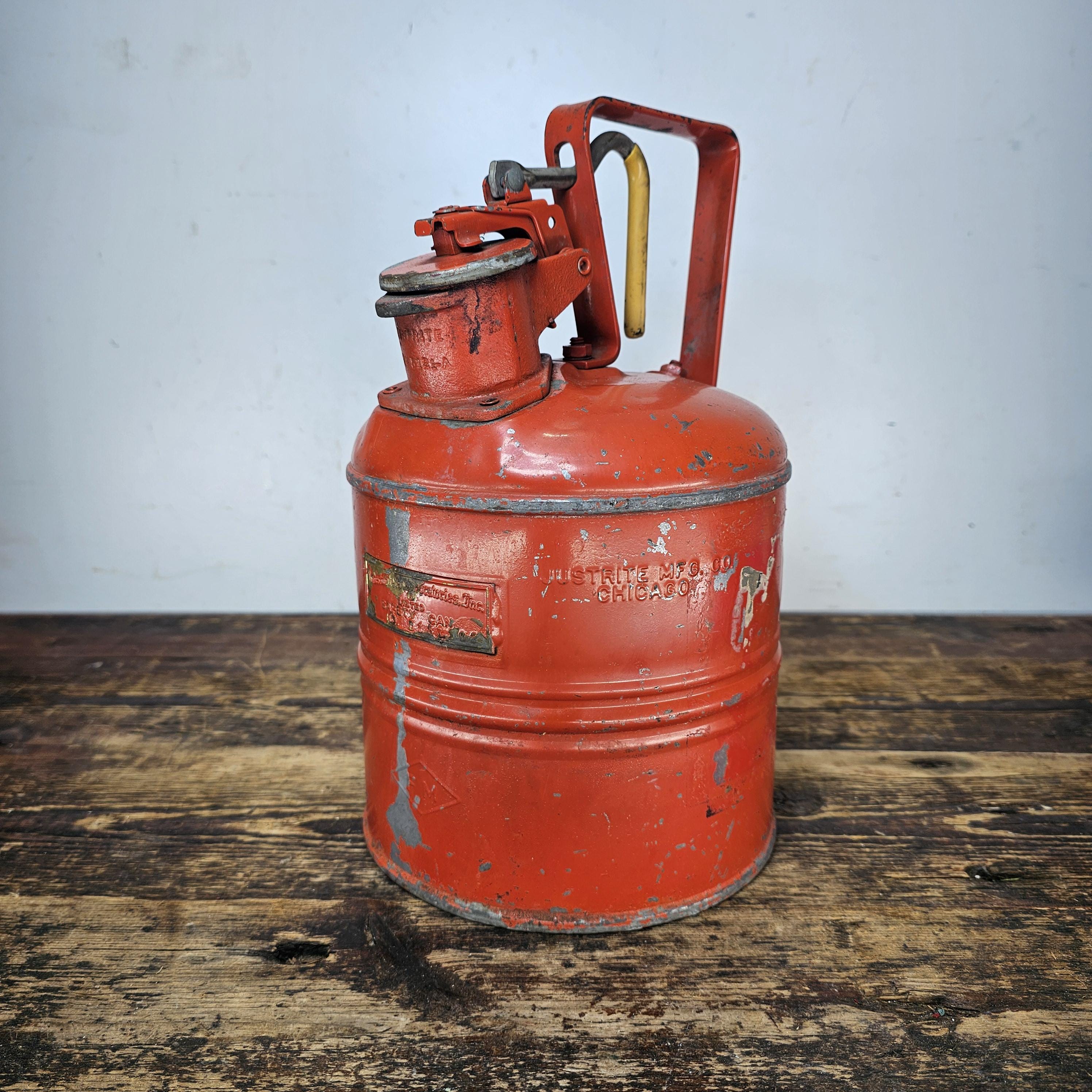 Justrite Steel Safety Can With Trigger-handle 1 Gallon Gas Can - Etsy