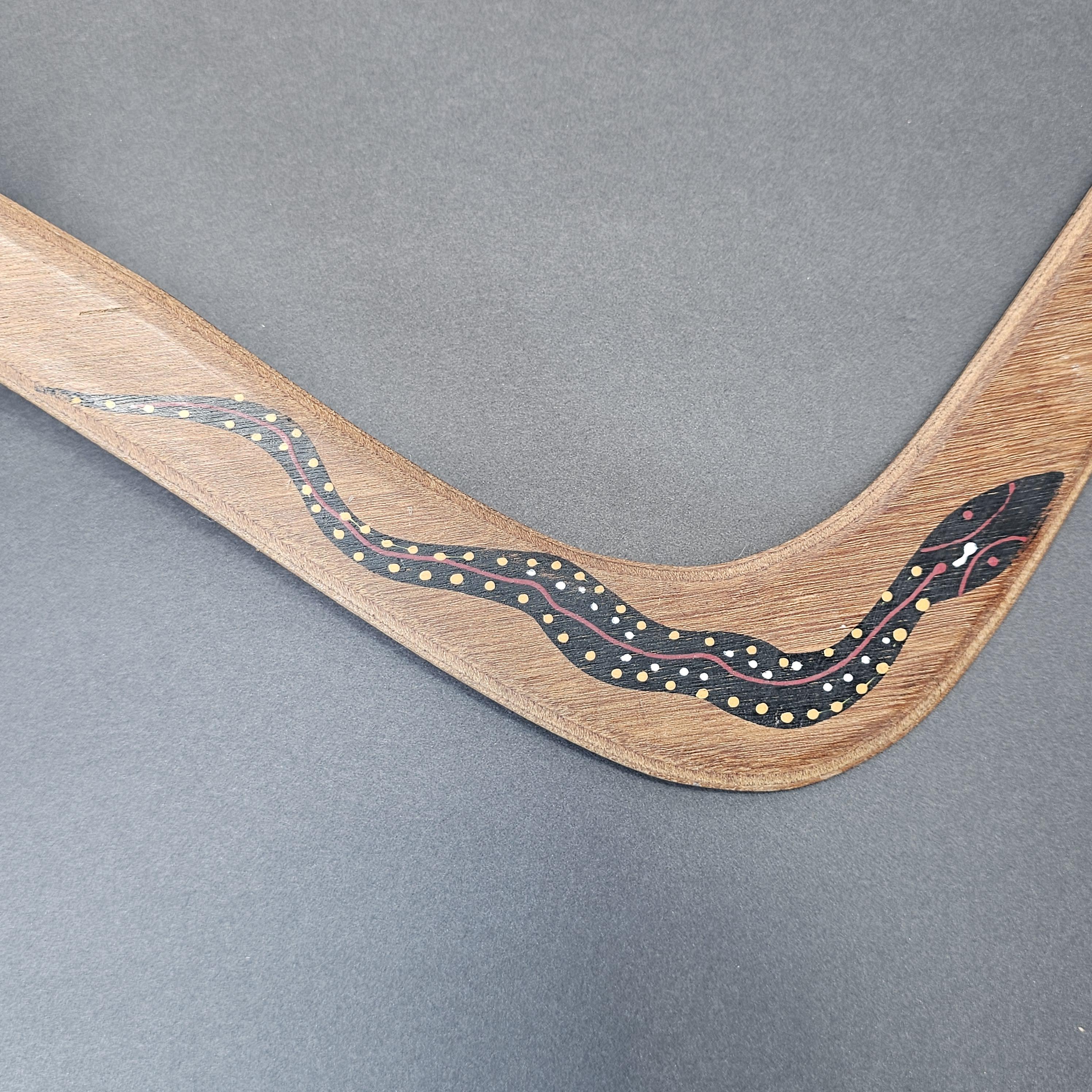 Snake Bumerang Aboriginal Art Style Wooden Boomerang (snake Design) - Etsy Australia