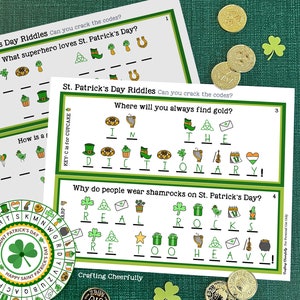 St. Patrick's Day Decoder Wheel Cipher Wheel Activity Digital Download image 2