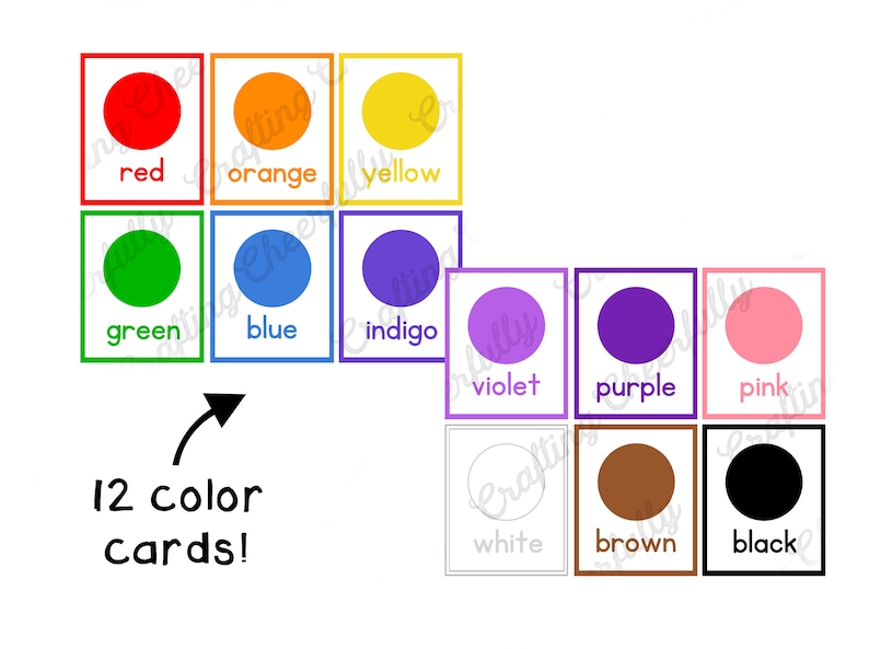Early Learning Cards Flashcards - Number, Shape, Color and Alphabet Flashcards - PDF Printable Packet - Instant Digital Download image 4