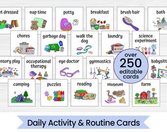 Daily Activity and Routine Cards, Daily Rhythm and Schedule Cards, Digital Download