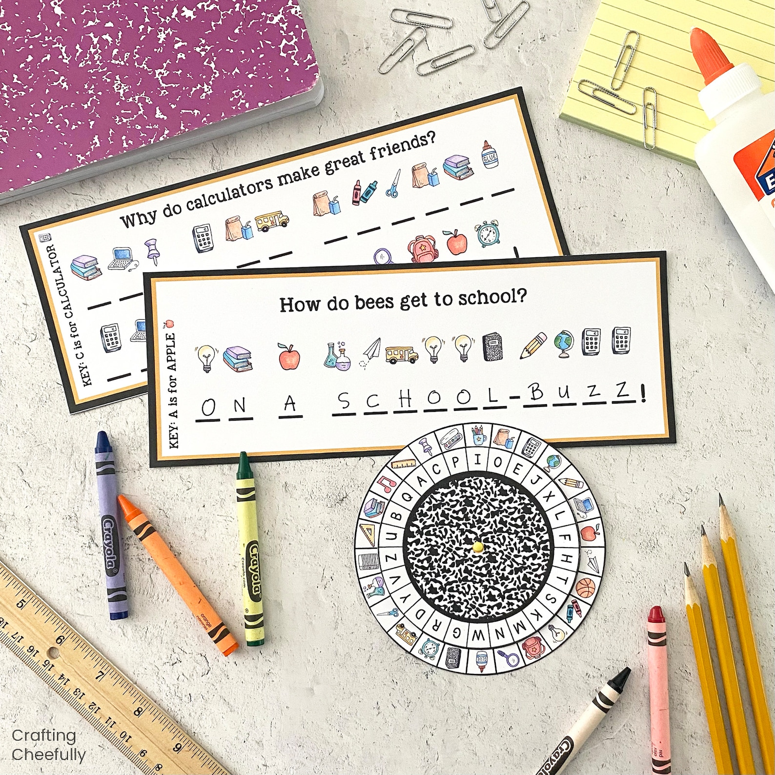 School Time Decoder Wheel - Cipher Wheel - Kid's School-themed Activity ...