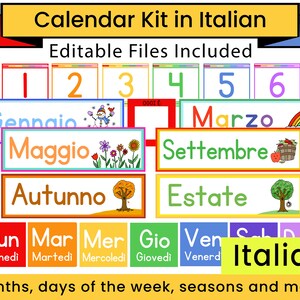 spanish calendar kit for kids editable pocket chart calendar etsy