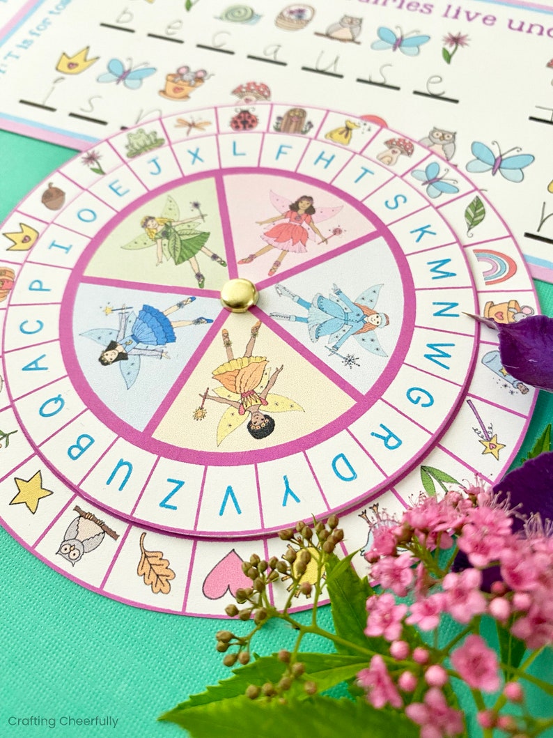 Fairy Decoder Wheel Cipher Wheel Kid's Fairy Activity Printable Instant Digital Download image 3