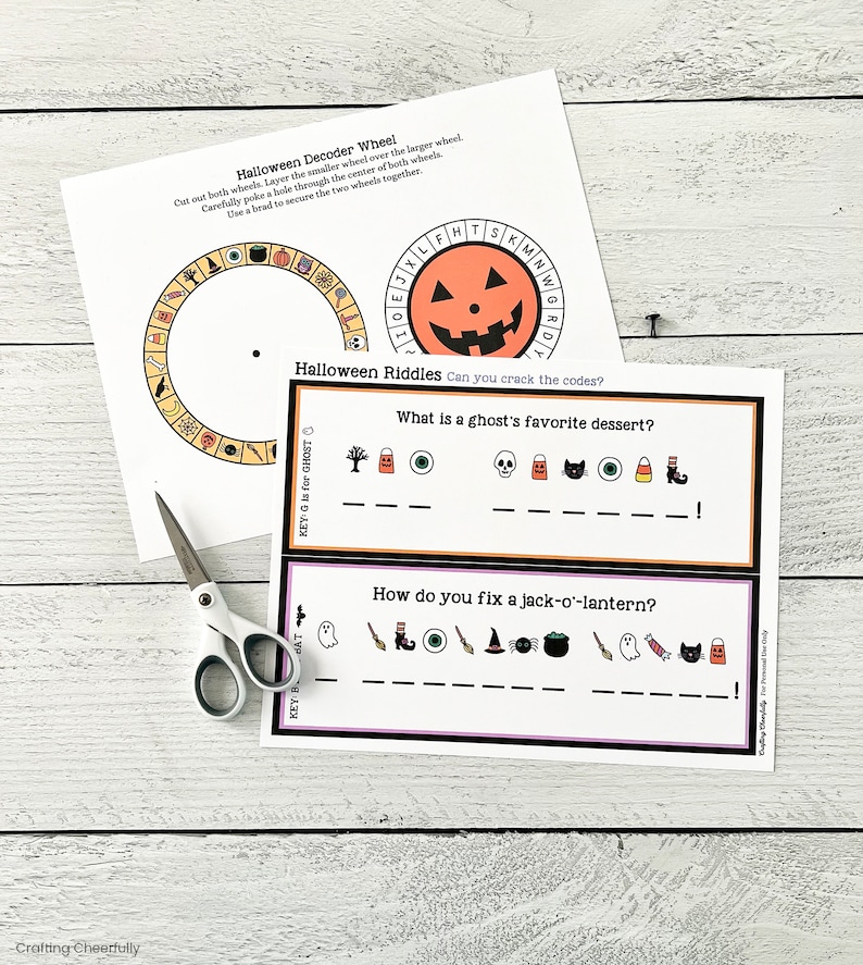 Halloween Decoder Wheel Cipher Wheel Halloween Activity - Etsy