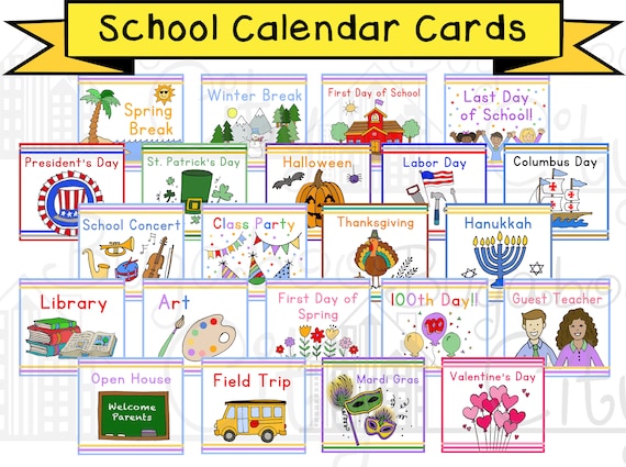 Calendar Cards For Pocket Chart
