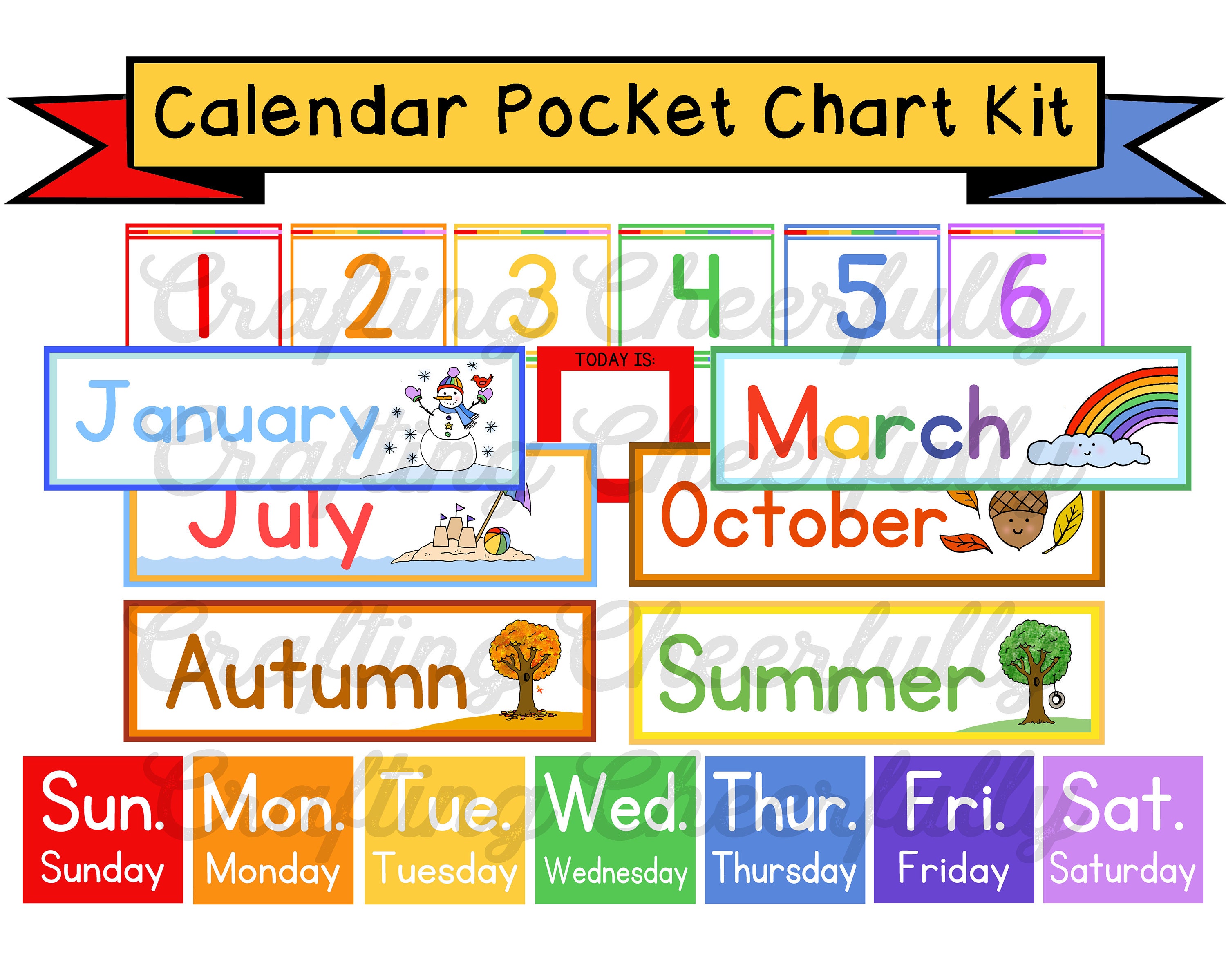 Printable Calendar Cards For Pocket Chart Printable Word Searches