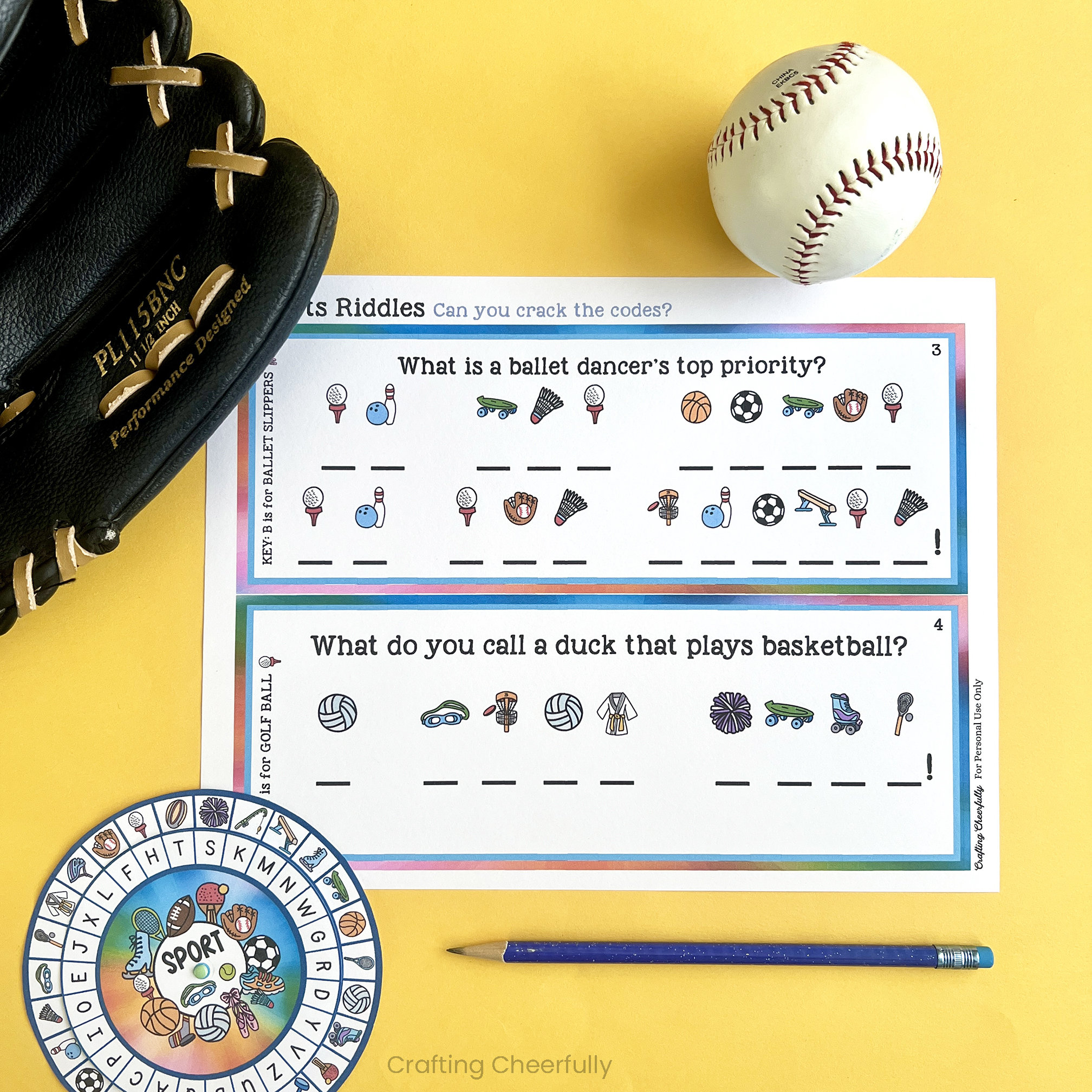 Sports Themed Decoder Wheel - Cipher Wheel - Printable Activity - Etsy