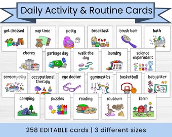 Daily Activity and Routine Cards, Daily Rhythm and Schedule Cards, Digital Download