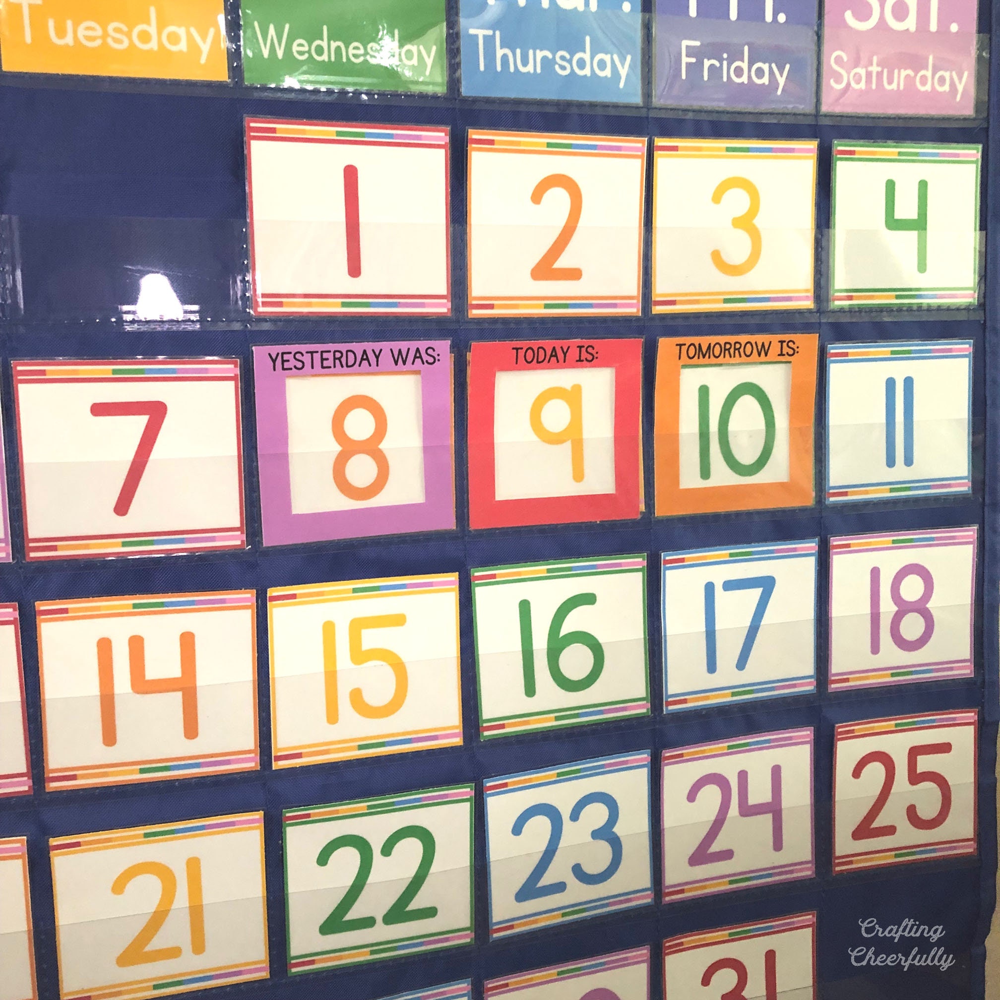 School Calendar Pocket Chart