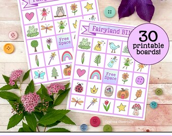 Fairyland BINGO - Fairy-themed printable Bingo Game - Fairy Party Game