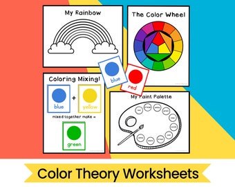 Fiches d'exercices, pages à colorier et activités sur la théorie des couleurs pour enfants