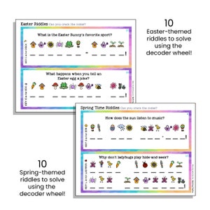 Spring and Easter Decoder Wheel - Cipher Wheel - Printable Easter ...