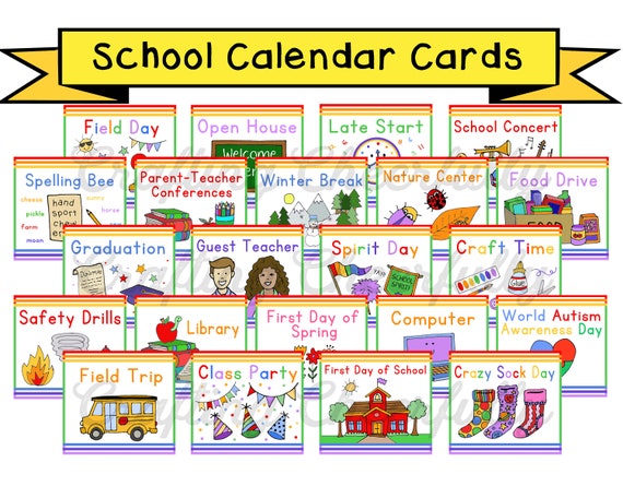 Calendar Cards For Pocket Chart