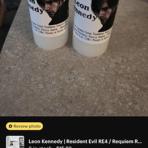 Pastillas de cera aromáticas Leon Kennedy / Resident Evil RE4 / Requiem Remake / Aroma a caoba, cuero, madera de teca y caramelo de tabaco imagen 4