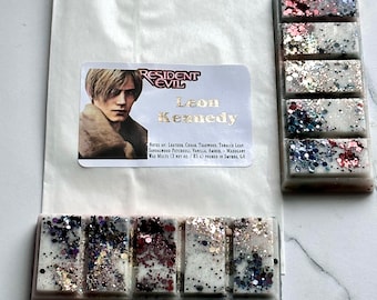 Leon Kennedy | Resident Evil RE4 / Requiem Remake Wax Melts | Mahogany, Leather, Teakwood, Tobacco Caramel Scented