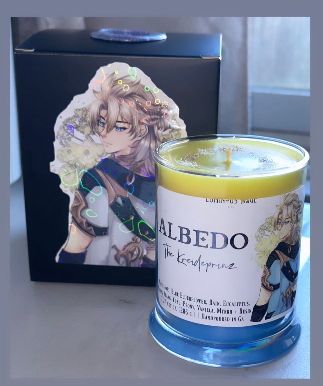 Albedo Candle Genshin Impact Candles Coconut Wax Candles After the Rain