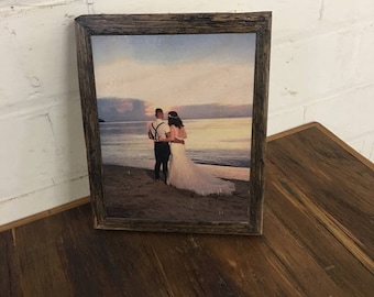 Photo On Timber, Recycled Timber Photo Frame, Wedding Photo, Special Occasion,