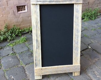 Rustic Recycled Timber Chalkboard, Reclaimed Wooden Menu Board, Wooden Blackboard, Wedding / Shop Sign