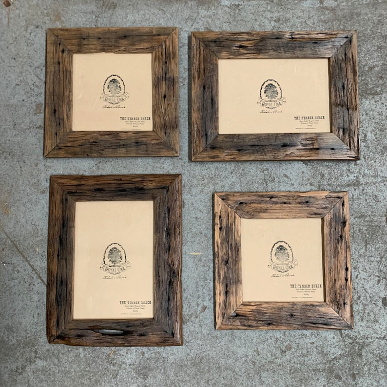 Recycled Timber Picture Frame, Rustic Photo Frame, A4, A3, 8x10, 6x4
