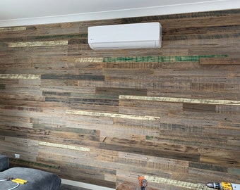 Rustic Timber Feature Wall, Any Size, Custom Made From Reclaimed Hardwood Fencing