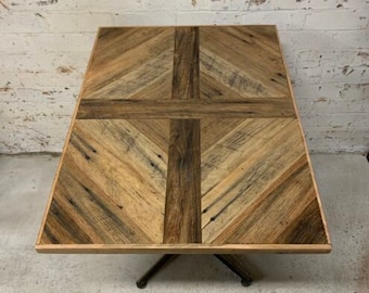 Crosshair Rustic Table Tops Made From Reclaimed Hardwood Timber
