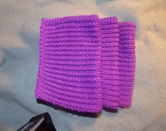 Set of 3 Plum Color Knitted Dish/Wash cloths