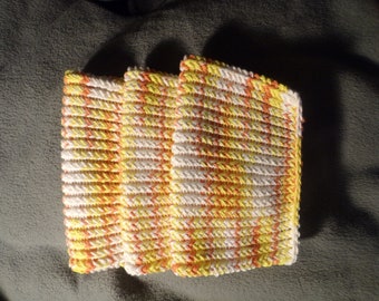 Set of 3 Knitted Dish/Wash Cloths