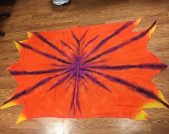 XLarge Pair of Swing Flags Hand Dyed Silk Spin Flags. Perfect for Worship, Burning Man, Festivals, Flow jams! Made To Order