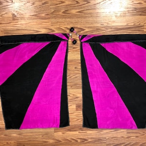 Flag Poi With Swivels and Handles. Hand Painted 100% Silk in the colors of your choice. Flow performances!