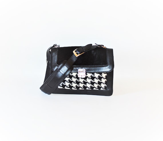 Floral Plaid Pattern Handbag Classic Style Crossbody Bag - Temu