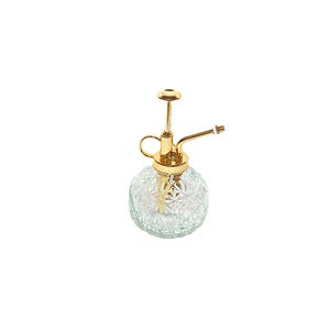 Glass Plant Mister Sprayer Pump Watering Can Crystal Gold Clear Food Container