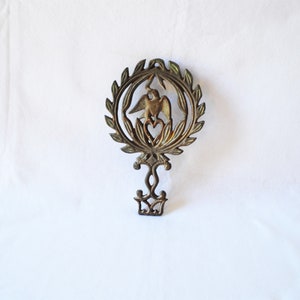 Wrought Iron Trivet Potholder Bald Eagle Cast Iron Rustic American USA Flag Table Decor Wall Art Patriotic Black Owned Business Shop