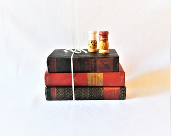 Edgar Wallace Mystery Novel Set: 1924 Mammoth Mystery, Red and Black Books