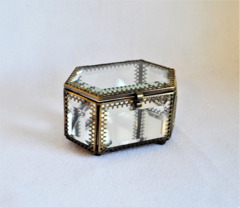 Casket Jewelry Ring Box Trinket Steampunk Ormolu French Brass Filigree Victorian Rococo Style Black Owned Business