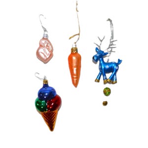 Weihnachtsschmuck für Kinder Urlaub Baum Wohnkultur Pink Elefant Rentier Eistüte Karotte Essen Schwarz besessen Business Shop