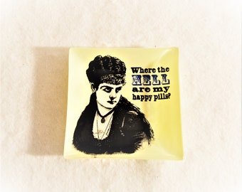 Regalo de broma: Bandeja para llaves, plato para anillos, sarcástico, divertido, ¿Dónde están mis pastillas de la felicidad?