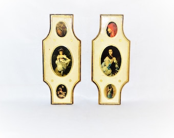 Florentine Wood Panel Wall Art: Italian Royal Portrait Renaissance Decor