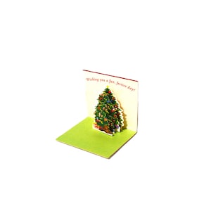 Carte de Noël pop-up Sanrio avec arbre Hello Kitty, décoration japonaise pour les fêtes