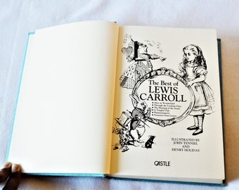Vintage Alice in Wonderland Hardcover Book: Lewis Carroll Collection