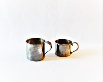 Tazze per bambini in argento antico: set da tè vittoriano, Art Déco, vasi da fiori vintage in stile cottage chic