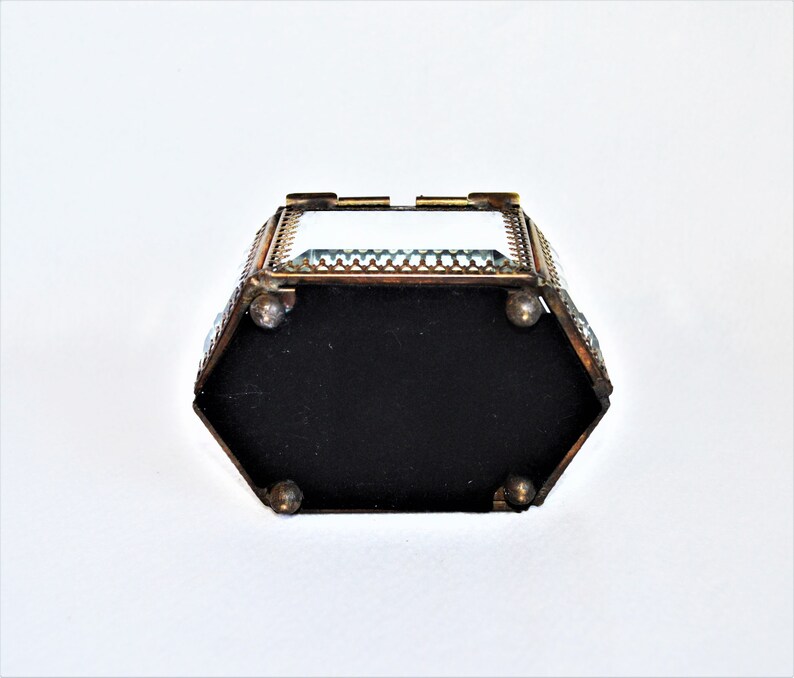 Casket Jewelry Ring Box Trinket Steampunk Ormolu French Brass Filigree Victorian Rococo Style Black Owned Business